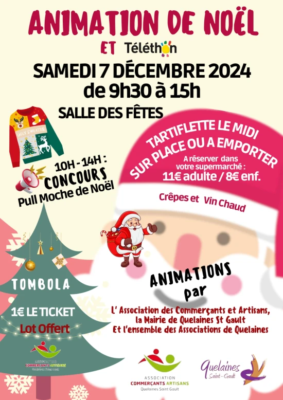 Animation de Noël et Téléthon les 6 et 7 décembre