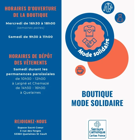 PO boutique mode solidaire Quelaines St Gault