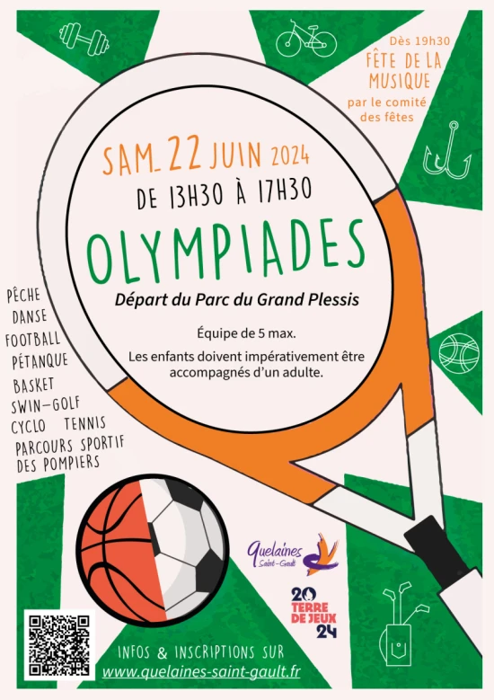 affiche olympiades 2024 quelaines st gault