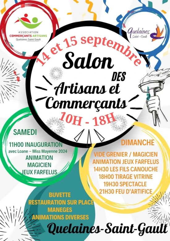 affiche salon des commerçants quelaines 2024