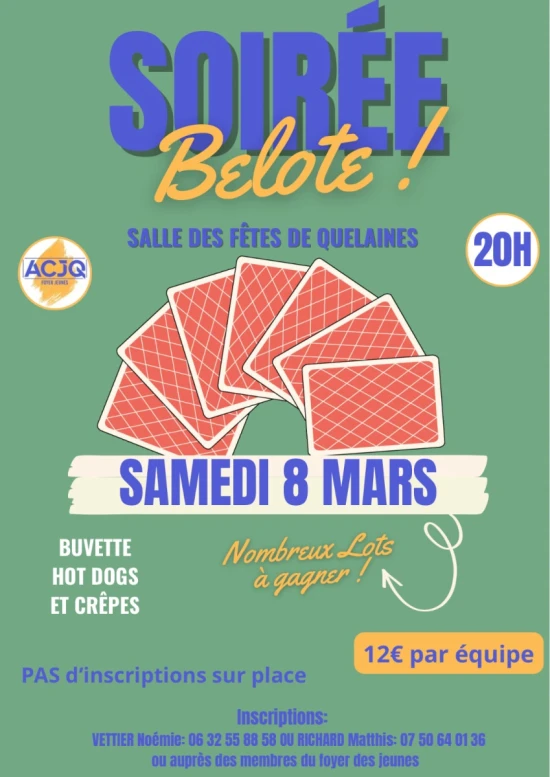 tournoi de belote ACJQ